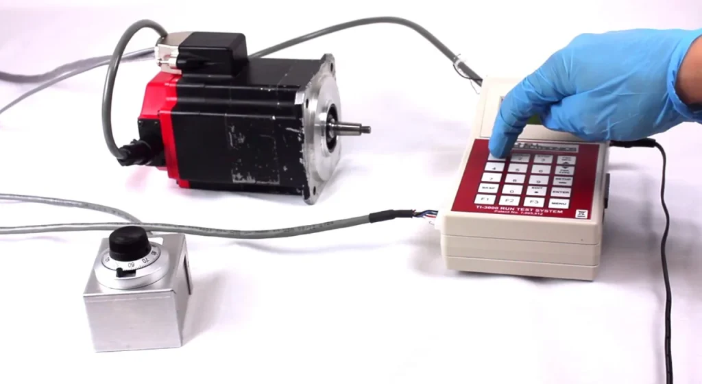 تست سروو موتور فانوک با انکودر